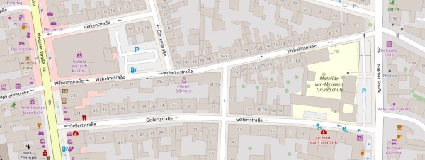 Die Wilhelmstraße von der Niehler bis zur Neusser Straße